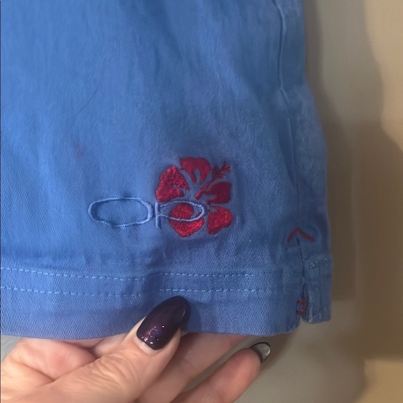 OP Blue Cargo Shorts with Relaxed Fit - Picture 2 of 5